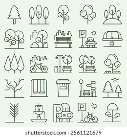 ENVIRONMENT - PARK - ECOLOGY ICON SET