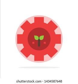 Environment, Plant, Gear, Setting Abstract Circle Background Flat color Icon