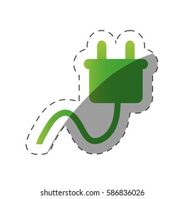 environment plug electricity cut line vector illustration eps 10
