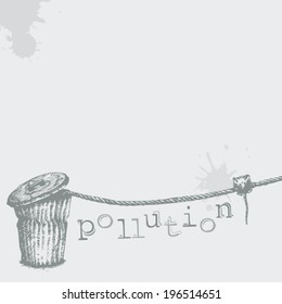 environment pollution illustration image
