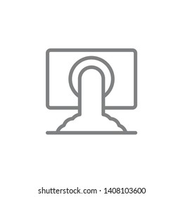 Environment, pollution, river line vector icon. Element of pollution icon