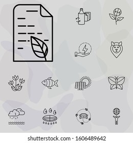environment program icon. Ecology icons universal set for web and mobile