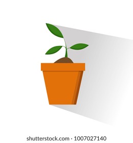 Environment protection concept. Vector illustration. Ecology concept with a plant. 
