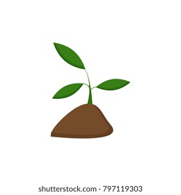 Environment protection concept. Vector illustration. Ecology concept with a plant. 
