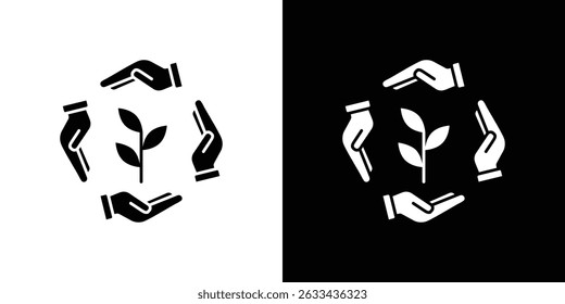 Conceito de ícone de proteção do ambiente, ilustração de vetor