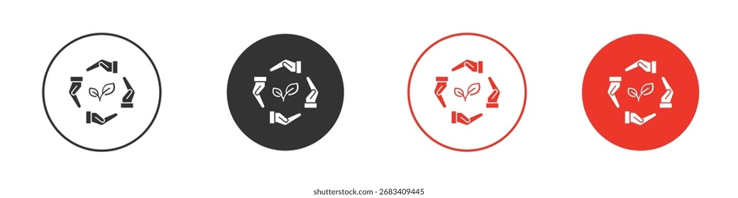 Environment protection icon Logos. Flat Vector Icon Design Template