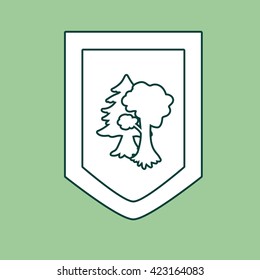 Environment Protection Sticker. Ecology and nature protection icon. Vector