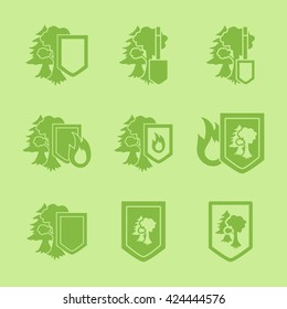 Environment Protection Stickers Set. Ecology and nature protection icon. Vector