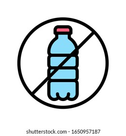 Environment Related No Use Waste Plastic Bottle Vector With Editable Stroke