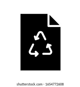 environment related recycle sign on fold paper vector in solid design