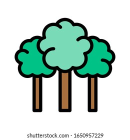 environment related wood trees vector with editable stroke