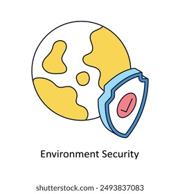 Symbol für den isometrischen Stil von Environment Security. Symbol auf weißem Hintergrund EPS 10 Datei 