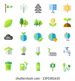 Environment Set Icons Sign Vector