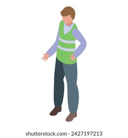 Environment social governence worker icon isometric vector. Esg economy. Eco nature