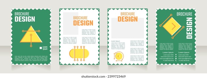 Environment and technology blank brochure design. Template set with copy space for text. Premade corporate reports collection. Editable 4 paper pages