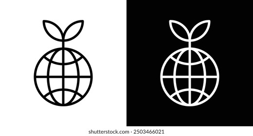 Environment thin line vector icon set.
