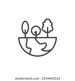 Environment thin liner icon vector.