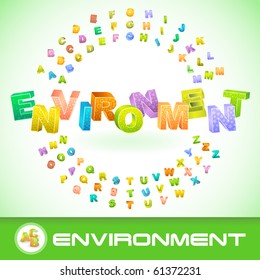 ENVIRONMENT. Vector 3d illustration.