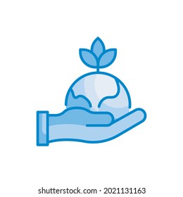 Environment vector blue colours icon style illustration. EPS 10 file
