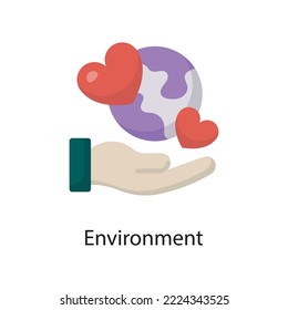 Environment  Vector Flat Icon Design illustration. Love Symbol on White background EPS 10 File