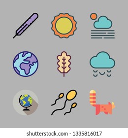 environment vector icon set