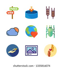 environment vector icon set