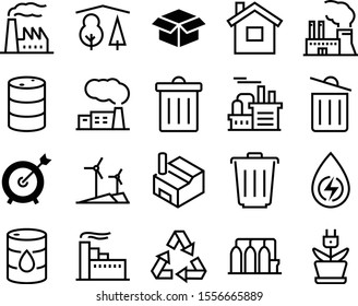 environment vector icon set such as: summer, home, crude, target, cartoon, pot, wind, silhouette, diesel, present, shipping, box, transport, market, success, windmill, goal, life, return, forest