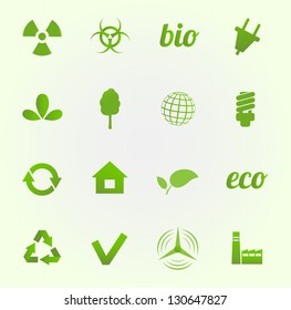 Environment vector icons set