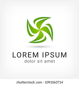 environment vector logo design template, leaf icon, eco sign, pure power symbol, vector illustration