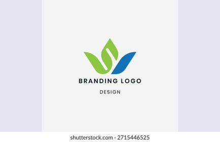 Meio ambiente WS SW eco logo com folhas