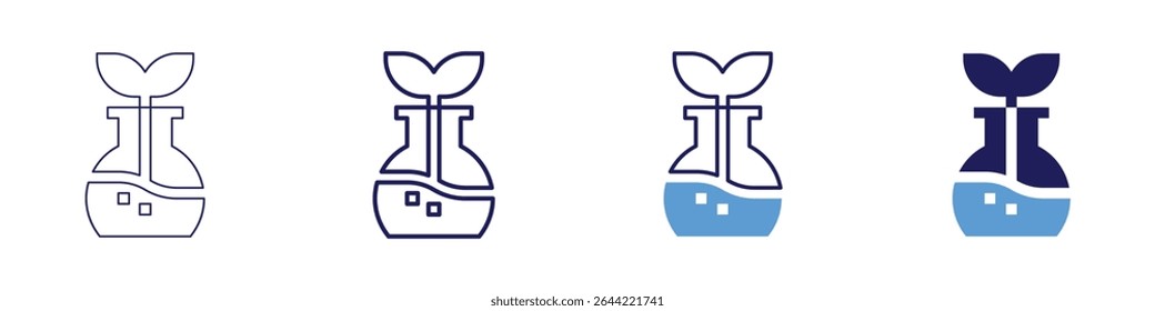 Environmental adaptation icon in 4 different styles. Thin Line, Line, Bold Line, Duotone. Duotone style. Editable stroke.