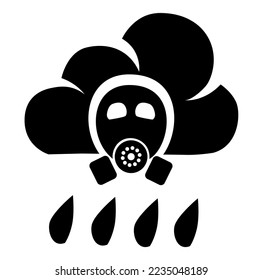 
environmental air pollution icon black
