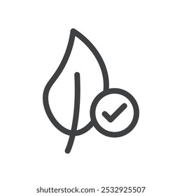 Environmental Approval icon Simple outline vector logo