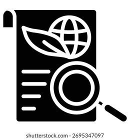 environmental audit web icon in bold style