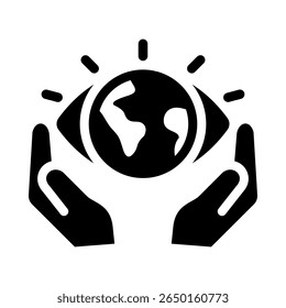 Elemento del icono de la conciencia ambiental para el diseño