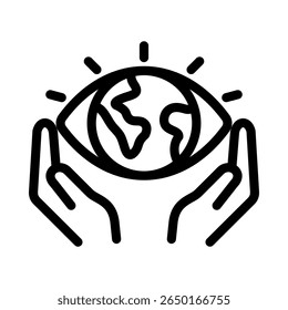 Elemento del icono de la conciencia ambiental para el diseño