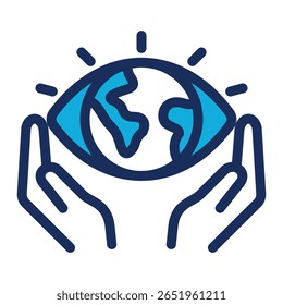 Elemento del icono de la conciencia ambiental para el diseño