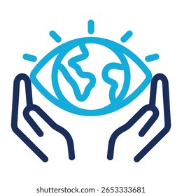 Elemento del icono de la conciencia ambiental para el diseño