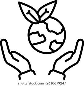 Environmental Awareness Vector Line Icon Design