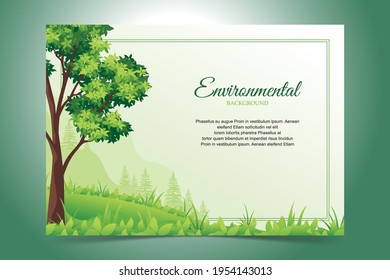 Fondo ambiental con ilustraciones de vectores de naturaleza floral