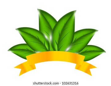 Environmental background with plant. Vector illustration