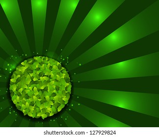 Environmental background with plant.. Vector illustration.