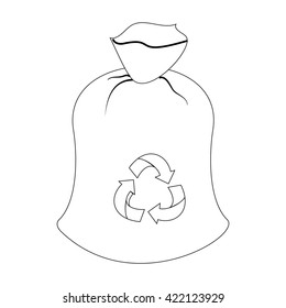 Environmental bag icon, isometric 3d style