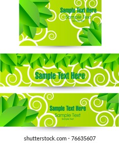 environmental banners and card