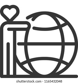 Environmental, bold line stick figure icon. The illustration is vector, editable stroke, 48x48 pixel perfect. Crafted with precision and eye for quality.