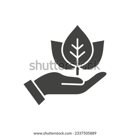 Environmental care glyph icon. Vector illustration isolated on white.
