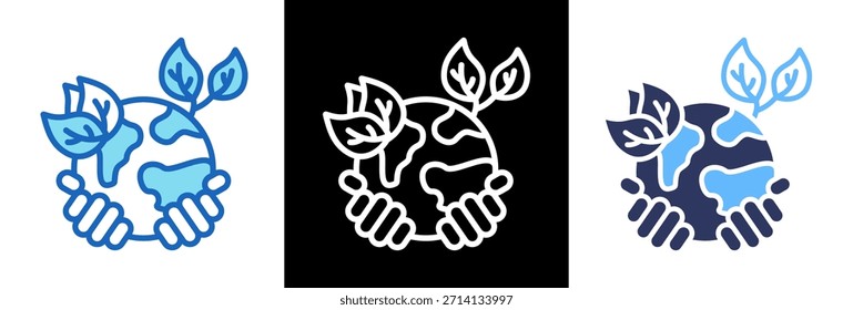 Environmental Care Icon triplestyle Vector Illustration