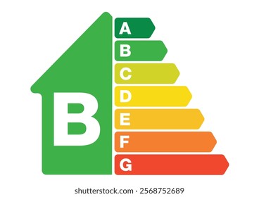 Environmental Certification Energy Classification Scale Efficiency Class Consumption House with B Classification