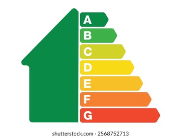 Environmental Certification Energy Classification Scale Efficiency Class Consumption with Green House