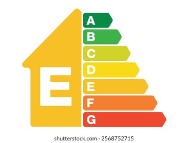 Environmental Certification Energy Classification Scale Efficiency Class Consumption House with E Classification